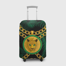 Чехол для чемодана 3D с принтом Золотой леопард в Екатеринбурге, 86% полиэфир, 14% спандекс | двустороннее нанесение принта, прорези для ручек и колес | fashion | luxury | texture | дорогая | дорогой | золото | люкс | паттерн | роскошь | серебро | стиль | стильная | текстура