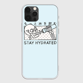 Чехол для iPhone 12 Pro Max с принтом STAY HYDRATED в Екатеринбурге, Силикон |  | death | japan | skeleton | sport | vegan | water | yoga | веган | вегетарианство | вода | йога | скелет | спорт | хэллоуин | череп | япония