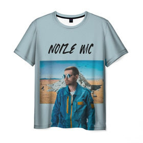 Мужская футболка 3D с принтом Noize MC в Екатеринбурге, 100% полиэфир | прямой крой, круглый вырез горловины, длина до линии бедер | music | noize | noize mc | rap | все как у людей | музыка | музыкант | надпись | нойз | нойз мс | рэп