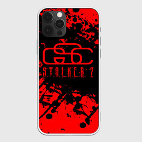 Чехол для iPhone 12 Pro с принтом Stalker GSC red в Екатеринбурге, силикон | область печати: задняя сторона чехла, без боковых панелей | Тематика изображения на принте: gsc game world | stalker | stalker 2 | stalker 2 дата | stalker 2 прохождение | stalker red | stalker майка | скачать stalker 2 | сталкер | сталкер майка | сталкер свидшот