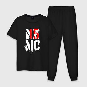Мужская пижама хлопок с принтом NOIZE MC в Екатеринбурге, 100% хлопок | брюки и футболка прямого кроя, без карманов, на брюках мягкая резинка на поясе и по низу штанин
 | 
