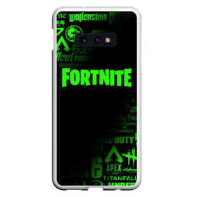 Чехол для Samsung S10E с принтом FORTNITE НОВЫЙ СЕЗОН в Екатеринбурге, Силикон | Область печати: задняя сторона чехла, без боковых панелей | 10 | battle | fort | fortnite | royale | season | битва | королевская | новый | сезон | форт | фортнайт