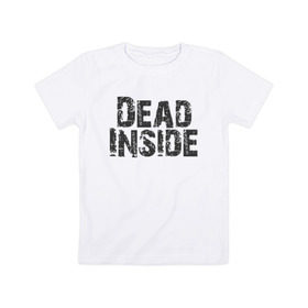 Детская футболка хлопок с принтом Dead inside в Екатеринбурге, 100% хлопок | круглый вырез горловины, полуприлегающий силуэт, длина до линии бедер | dead inside | dont open | гуль | дед инсайт | дединсайт | дэд инсайт | дэдинсайт | интроверт | кен канеки | мертв внутри | мертвый внутри