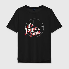 Мужская футболка хлопок Oversize с принтом cs:go - Jame Time! (Avangar) в Екатеринбурге, 100% хлопок | свободный крой, круглый ворот, “спинка” длиннее передней части | avangar | awp | csgo | jame | авангар | ксго