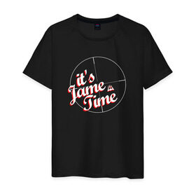 Мужская футболка хлопок с принтом cs:go - Jame Time! (Avangar) в Екатеринбурге, 100% хлопок | прямой крой, круглый вырез горловины, длина до линии бедер, слегка спущенное плечо. | avangar | awp | csgo | jame | авангар | ксго