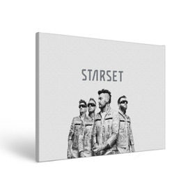 Холст прямоугольный с принтом Starset Band в Екатеринбурге, 100% ПВХ |  | logo | rock | starset | лого | рок | старсет