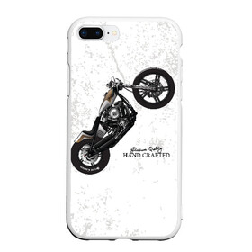 Чехол для iPhone 7Plus/8 Plus матовый с принтом Vintage Chopper Motorcycle в Екатеринбурге, Силикон | Область печати: задняя сторона чехла, без боковых панелей | Тематика изображения на принте: 