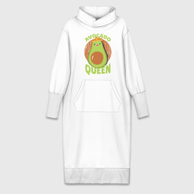 Платье удлиненное хлопок с принтом Авокадо Королева в Екатеринбурге,  |  | avocado | queen | авокадо | королева | королевы | надписи | надпись