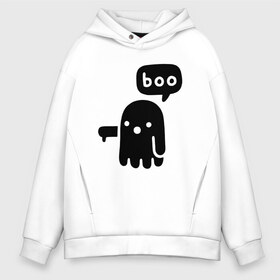 Мужское худи Oversize хлопок с принтом Boo в Екатеринбурге, френч-терри — 70% хлопок, 30% полиэстер. Мягкий теплый начес внутри —100% хлопок | боковые карманы, эластичные манжеты и нижняя кромка, капюшон на магнитной кнопке | Тематика изображения на принте: 19 | 2019 | boo | ghost | halloween | бу | ведьма | зло | картинка | нечисть | приведение | призрак | прикольная | тыква | тьма | ужас | хелловин | хеллоувин | хэллоуин