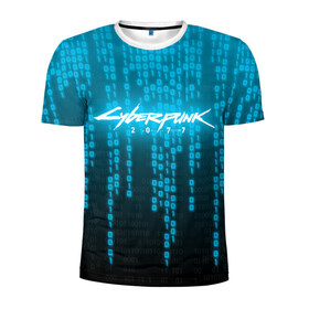 Мужская футболка 3D спортивная с принтом CYBERPUNK 2077 в Екатеринбурге, 100% полиэстер с улучшенными характеристиками | приталенный силуэт, круглая горловина, широкие плечи, сужается к линии бедра | 2077 | cyberpunk 2020 | cyberpunk 2077 | cyberpunk 2077 samurai | cyberpunk city | кибер панк. | киберпанк | киберпанк 2077