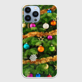 Чехол для iPhone 13 Pro Max с принтом Живая новогодняя ёлка в Екатеринбурге,  |  | гирлянда | елка | ёлочные игрушки | ель | конфетти | мишура | новый год | пихта | снежинки | украшения | хвоя
