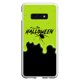 Чехол для Samsung S10E с принтом Happy Halloween в Екатеринбурге, Силикон | Область печати: задняя сторона чехла, без боковых панелей | ghost | halloween | ведьма | джек | дух | кельты | монстр | нечисть | паук | паутина | праздник | привидение | призрак | пугало | тень | тыква | хеллоуин | хэллоуин