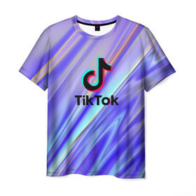 Мужская футболка 3D с принтом TikTok в Екатеринбурге, 100% полиэфир | прямой крой, круглый вырез горловины, длина до линии бедер | 