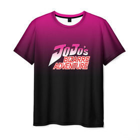 Мужская футболка 3D с принтом JOJO`S BIZARRE ADVENTURE в Екатеринбурге, 100% полиэфир | прямой крой, круглый вырез горловины, длина до линии бедер | adventure | jojo | jojo s bizarre | jojo’s bizarre adventure | аниме | манга | невероятные приключения джоджо