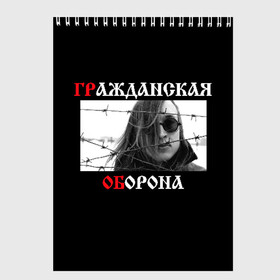 Скетчбук с принтом Гр Об + Анархия (спина) в Екатеринбурге, 100% бумага
 | 48 листов, плотность листов — 100 г/м2, плотность картонной обложки — 250 г/м2. Листы скреплены сверху удобной пружинной спиралью | Тематика изображения на принте: punk | punks not dead | гр.об. | гражданская оборона | гроб | егор летов | панки | хой