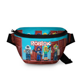 Поясная сумка 3D с принтом Roblox в Екатеринбурге, 100% полиэстер | плотная ткань, ремень с регулируемой длиной, внутри несколько карманов для мелочей, основное отделение и карман с обратной стороны сумки застегиваются на молнию | roblox | roblox games | игра роблокс | роблокс симулятор