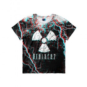 Детская футболка 3D с принтом S.T.A.L.K.E.R. 2 GLITCH в Екатеринбурге, 100% гипоаллергенный полиэфир | прямой крой, круглый вырез горловины, длина до линии бедер, чуть спущенное плечо, ткань немного тянется | bandit | chernobyl | pripyat | s.t.a.l.k.e.r. 2 | shadow of chernobyl | stalker | stalker 2 | бандиты | меченый | припять | сталкер | сталкер 2 | тени чернобыля | чернобыль | чистое небо