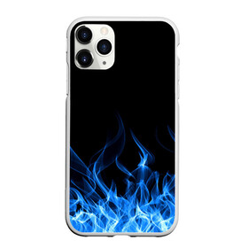 Чехол для iPhone 11 Pro Max матовый с принтом Синий Огонь в Екатеринбурге, Силикон |  | минимализм | огонь | синий огонь