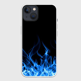 Чехол для iPhone 13 с принтом Синий Огонь в Екатеринбурге,  |  | минимализм | огонь | синий огонь