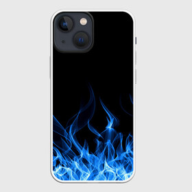 Чехол для iPhone 13 mini с принтом Синий Огонь в Екатеринбурге,  |  | минимализм | огонь | синий огонь