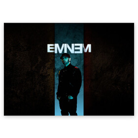 Поздравительная открытка с принтом Eminem в Екатеринбурге, 100% бумага | плотность бумаги 280 г/м2, матовая, на обратной стороне линовка и место для марки
 | emenem | eminem | hip hop | hiphop | kamikaze | marshal mathers | marshall | marshall mathers | rap | rap god | revival | slim shadi | slim shady | venom | еминем | олдскул | реп | рэп | хипхоп | эминем