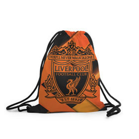 Рюкзак-мешок 3D с принтом Liverpool F.C. в Екатеринбурге, 100% полиэстер | плотность ткани — 200 г/м2, размер — 35 х 45 см; лямки — толстые шнурки, застежка на шнуровке, без карманов и подкладки | 