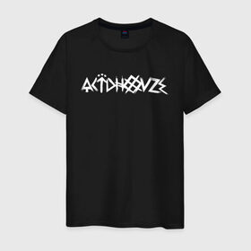 Мужская футболка хлопок с принтом ATL ACIDHOUZE в Екатеринбурге, 100% хлопок | прямой крой, круглый вырез горловины, длина до линии бедер, слегка спущенное плечо. | 