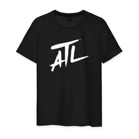 Мужская футболка хлопок с принтом ATL ACIDHOUZE в Екатеринбурге, 100% хлопок | прямой крой, круглый вырез горловины, длина до линии бедер, слегка спущенное плечо. | acidhouze | atl | atl acidhouze | rap | russia | атл | реп | россия