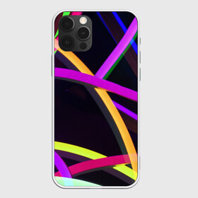 Чехол для iPhone 12 Pro Max с принтом Светящиеся полосы в Екатеринбурге, Силикон |  | Тематика изображения на принте: abstract | neon | абстрактно | абстрактный | абстракция | линии | неон | неонка | неоновая | неоновые | неоновый | полоски | полосы | разноцветные | светящиеся | цветные