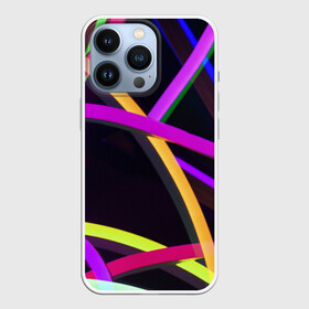 Чехол для iPhone 13 Pro с принтом Светящиеся полосы в Екатеринбурге,  |  | abstract | neon | абстрактно | абстрактный | абстракция | линии | неон | неонка | неоновая | неоновые | неоновый | полоски | полосы | разноцветные | светящиеся | цветные