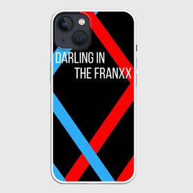 Чехол для iPhone 13 с принтом two XX blue red в Екатеринбурге,  |  | 02 | anime | darling in the franxx | hiro | manga | zero two | аниме | ахегао | любимый во франксе | манга | милый во франксе | ноль два | хиро