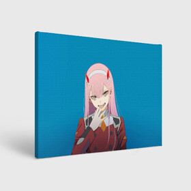 Холст прямоугольный с принтом Darling In The Franxx в Екатеринбурге, 100% ПВХ |  | 02 | anime | darling in the franxx | hiro | manga | zero two | аниме | ахегао | любимый во франксе | манга | милый во франксе | ноль два | хиро