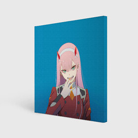 Холст квадратный с принтом Darling In The Franxx в Екатеринбурге, 100% ПВХ |  | 02 | anime | darling in the franxx | hiro | manga | zero two | аниме | ахегао | любимый во франксе | манга | милый во франксе | ноль два | хиро