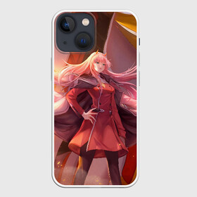 Чехол для iPhone 13 mini с принтом Darling In The Franxx art в Екатеринбурге,  |  | 02 | anime | darling in the franxx | hiro | manga | zero two | аниме | ахегао | любимый во франксе | манга | милый во франксе | ноль два | хиро