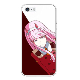 Чехол для iPhone 5/5S матовый с принтом Darling In The Franxx в Екатеринбурге, Силикон | Область печати: задняя сторона чехла, без боковых панелей | 02 | anime | darling in the franxx | hiro | manga | zero two | аниме | ахегао | любимый во франксе | манга | милый во франксе | ноль два | хиро