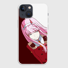 Чехол для iPhone 13 mini с принтом Ноль два диагональ в Екатеринбурге,  |  | 02 | anime | darling in the franxx | hiro | manga | zero two | аниме | ахегао | любимый во франксе | манга | милый во франксе | ноль два | хиро