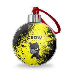 Ёлочный шар с принтом Brawl Stars CROW в Екатеринбурге, Пластик | Диаметр: 77 мм | brawl | brawl stars | crow | leon | stars | бравл | бравл старс | браво старс | игра | компьютерная | кров | леон | онлайн | старс