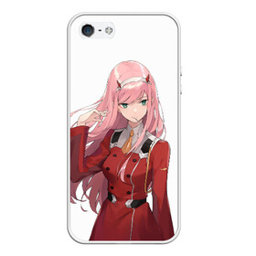 Чехол для iPhone 5/5S матовый с принтом Darling In The Franxx в Екатеринбурге, Силикон | Область печати: задняя сторона чехла, без боковых панелей | 02 | anime | darling in the franxx | hiro | manga | zero two | аниме | ахегао | любимый во франксе | манга | милый во франксе | ноль два | хиро