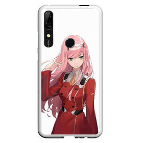 Чехол для Honor P Smart Z с принтом Darling In The Franxx в Екатеринбурге, Силикон | Область печати: задняя сторона чехла, без боковых панелей | 02 | anime | darling in the franxx | hiro | manga | zero two | аниме | ахегао | любимый во франксе | манга | милый во франксе | ноль два | хиро