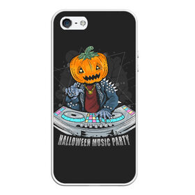 Чехол для iPhone 5/5S матовый с принтом Halloween party в Екатеринбурге, Силикон | Область печати: задняя сторона чехла, без боковых панелей | Тематика изображения на принте: diy | ghost | halloween | horror | makeup | scary | skull clown | trick or treat | вампир | ведьма | кошка | луна | магия | ночь | тыква | хэллоуин