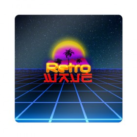 Магнит виниловый Квадрат с принтом retrowave в Екатеринбурге, полимерный материал с магнитным слоем | размер 9*9 см, закругленные углы | Тематика изображения на принте: hotlinemimai | outrun | retro | retrowave | synth | synthwave | wave