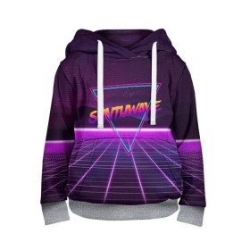 Детская толстовка 3D с принтом SYNTHWAVE / RETROWAVE в Екатеринбурге, 100% полиэстер | двухслойный капюшон со шнурком для регулировки, мягкие манжеты на рукавах и по низу толстовки, спереди карман-кенгуру с мягким внутренним слоем | hotline miami | neon | outrun | outrun electro | retrowave | synth | synthwave | неон | хотлайн майами