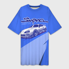 Платье-футболка 3D с принтом Supra в Екатеринбурге,  |  | drag | drift | japan style | jdm | дрифт