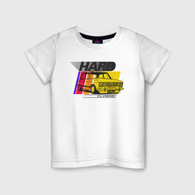 Детская футболка хлопок с принтом Hard Classic в Екатеринбурге, 100% хлопок | круглый вырез горловины, полуприлегающий силуэт, длина до линии бедер | Тематика изображения на принте: автоваз | боевая классика | ваз | жигули | лада