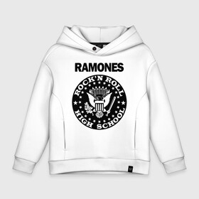 Детское худи Oversize хлопок с принтом Ramones в Екатеринбурге, френч-терри — 70% хлопок, 30% полиэстер. Мягкий теплый начес внутри —100% хлопок | боковые карманы, эластичные манжеты и нижняя кромка, капюшон на магнитной кнопке | ramone | ramones | группа | джонни | джоуи | ди ди томми | марки | панк | поп | раманес | раманэс | рамон | рамонес | рамонэс | рамоун | рамоунз | рамоунс | рок | хард | хардрок