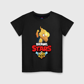 Детская футболка хлопок с принтом BRAWL STARS CROW PHOENIX в Екатеринбурге, 100% хлопок | круглый вырез горловины, полуприлегающий силуэт, длина до линии бедер | android | brawl stars | colt | crow | games | leon | penny | poco. | shelly | spike | wanted | брав | бравл старс | звезды | игры | мобильные игры | старс