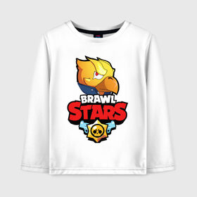 Детский лонгслив хлопок с принтом BRAWL STARS CROW PHOENIX в Екатеринбурге, 100% хлопок | круглый вырез горловины, полуприлегающий силуэт, длина до линии бедер | android | brawl stars | colt | crow | games | leon | penny | poco. | shelly | spike | wanted | брав | бравл старс | звезды | игры | мобильные игры | старс