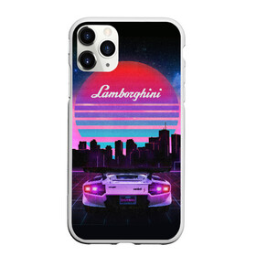 Чехол для iPhone 11 Pro матовый с принтом Lamborghini overdrive в Екатеринбурге, Силикон |  | 80х | 90х | hotlinemimai | outrun | retrowave | synth | synthwave | гонки | дискотека | драйв | ламборгини | ламборджини | неоновые | ретро | светящиеся | скорость