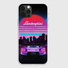 Чехол для iPhone 12 Pro Max с принтом Lamborghini overdrive в Екатеринбурге, Силикон |  | 80х | 90х | hotlinemimai | outrun | retrowave | synth | synthwave | гонки | дискотека | драйв | ламборгини | ламборджини | неоновые | ретро | светящиеся | скорость