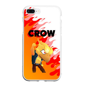 Чехол для iPhone 7Plus/8 Plus матовый с принтом BRAWL STARS CROW PHOENIX в Екатеринбурге, Силикон | Область печати: задняя сторона чехла, без боковых панелей | android | brawl stars | colt | crow | games | leon | penny | poco. | shelly | spike | wanted | брав | бравл старс | звезды | игры | мобильные игры | старс